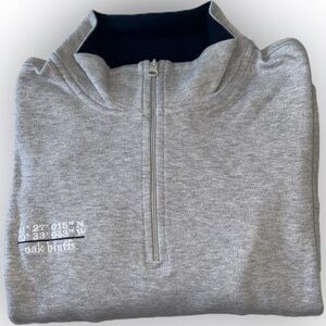 Vineyard vines men’s coordinates jersey 1/4 quarter zip, light gray, XL